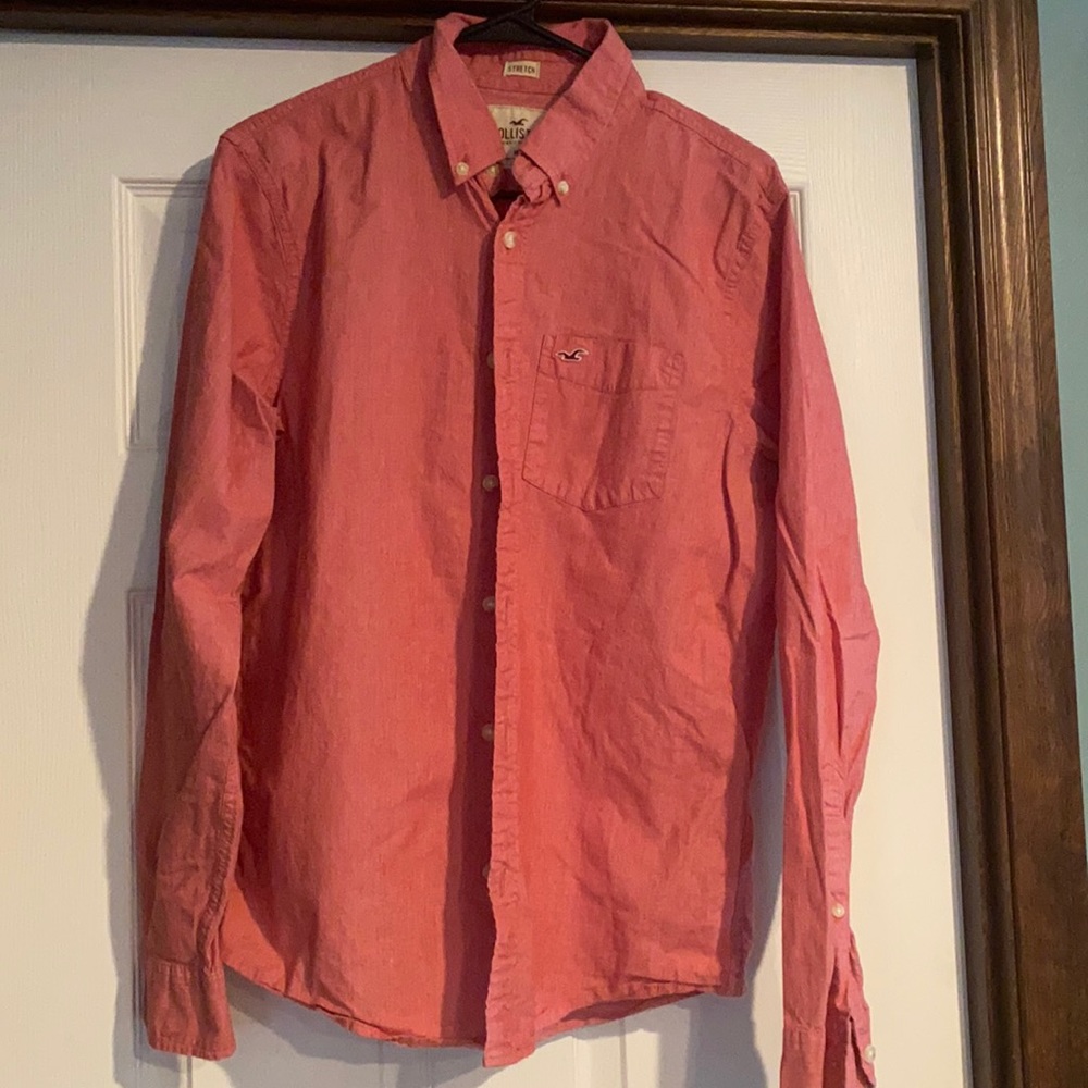 Men’s hollister button up long sleeve shirt